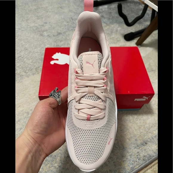 NIB Junior Size 6.5C Puma Anzarun Knit JR Softfoam Sneakers In Rosewater-Peony - Picture 5 of 12